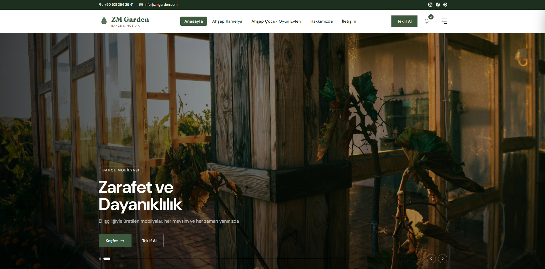 ZM Garden Web Sitesi Geliştirme