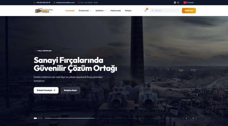 Endüstriyel Fırça WordPress Geliştirme